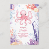 海おむつラッフルの下にかわいい エンクロージャーカード (正面)