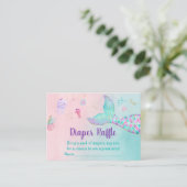 海おむつラッフルの下のマーメイドピンク金ゴールド エンクロージャーカード (スタンド正面)