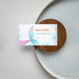 海おむつラッフルの下のマーメイド要求カード エンクロージャーカード