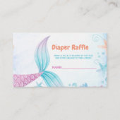 海おむつラッフルの下のマーメイド要求カード エンクロージャーカード (正面)