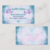 海おむつラッフルの下の人魚チケット エンクロージャーカード (正面/裏面)