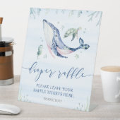 海おむつラッフルの下の男の子 台座サイン (インサイチュ)