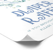 海おむつラッフルサインの下 ポスター (角)