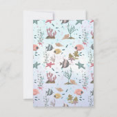 海おむつラッフルチケットカードの下の人魚 招待状 (裏面)