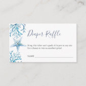 海おむつラッフル招待状囲いの下 エンクロージャーカード (正面)