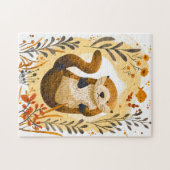 海おもしろいに浮かぶ漫画の海のカワウソ ジグソーパズル (横)