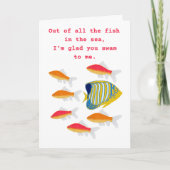 海おもしろいのバレンタインデーの魚 カード (正面)