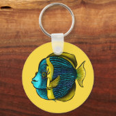 海おもしろいの子供の下で魚の水中競技海洋 キーホルダー (正面)