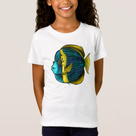 海おもしろい下の魚水中競技海洋 Tシャツ