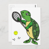 海おもしろい亀の遊テニス漫画 ポストカード (正面/裏面)