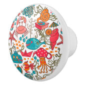 海おもしろい獣陶製ノブ セラミックノブ (右)