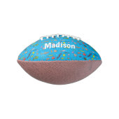 海おもしろい生き物のイラストレーション アメリカンフットボール (回転90)