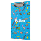 海おもしろい生き物のイラストレーション クリップボード (左)