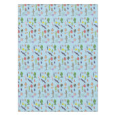 海おもしろい生き物のイラストレーション テーブルクロス (正面)