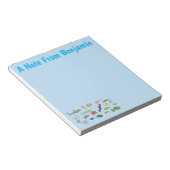 海おもしろい生き物のイラストレーション ノートパッド (アングル)