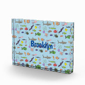 海おもしろい生き物のイラストレーション フォトブロック (右)