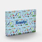 海おもしろい生き物のイラストレーション フォトブロック (左)