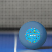 海おもしろい生き物のイラストレーション 卓球ボール (ネット)