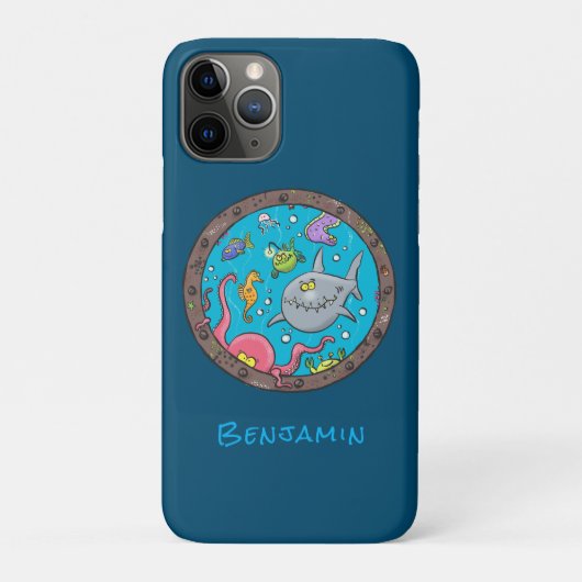海おもしろい生き物の水中アニメ2 Case-Mate iPhoneケース (裏)