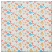 海おもしろい生き物の海模様 ファブリック (見本)