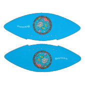 海おもしろい生物の水中アニメスケッチ アメリカンフットボール (パネル)