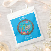 海おもしろい生物の水中アニメスケッチ フェイバーバッグ (クリップ留めされた状態)