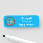 海おもしろい生物の水中アニメスケッチ 名札 (インサイチュ)