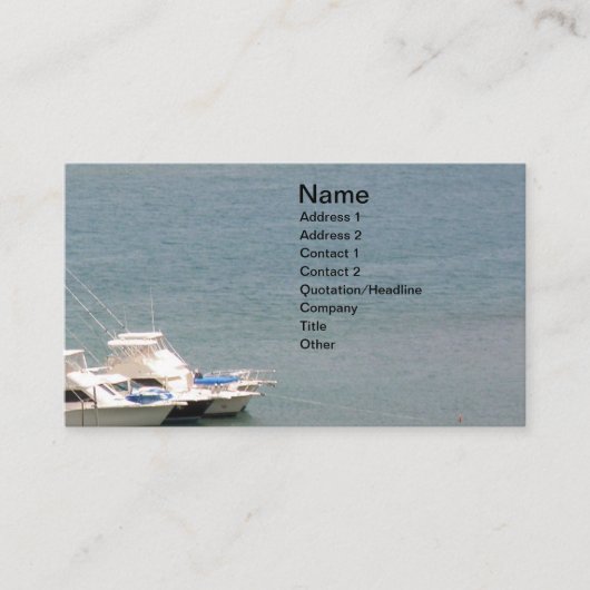 海およびボート 名刺 (正面)
