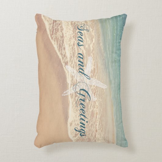 海および挨拶の季節のごあいさつのビーチ アクセントクッション (正面(垂直))