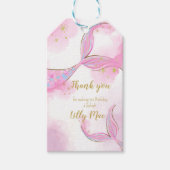 海お洒落の下の人魚ありがとうラベル、Gif ギフトタグ (正面)