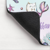 海お洒落の下の人魚の尾サンゴ マウスパッド (コーナー)