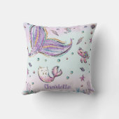 海お洒落の下の人魚の尾 クッション (裏面)