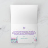 海お洒落の下の人魚の尾 サンキューカード (内部)