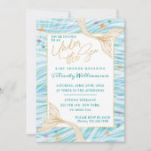 海お洒落の下の人魚の赤ちゃんシャワー招待状 招待状 (正面)