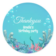 海お洒落の下の人魚誕生日