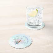 海お洒落の下の水彩人魚 ペーパーコースター (インサイチュ)