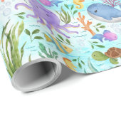 海お洒落の友だち – かわいい海 ラッピングペーパー (ロールコーナー)