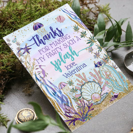 海お洒落の誕生日パーティースクリプトの下 サンキューカード