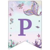 海お洒落の誕生日会の下の人魚 バンティングフラッグ (第3の旗)