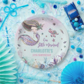 海お洒落の誕生日会の下の人魚 ペーパープレート (パーティー)