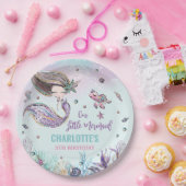 海お洒落の誕生日会の下の人魚 ペーパープレート (パーティー)