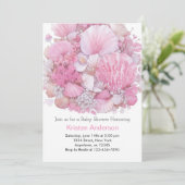 海お洒落ビーチコーバー女の子ベビーシャワー 招待状 (スタンド正面)