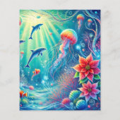 海お洒落ポインセチア礁スクラップブック紙 (裏面)