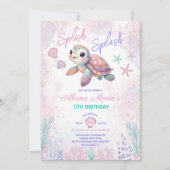 海お洒落亀の水中バースデーパーティー 招待状 (正面)