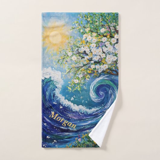 海お洒落波 | 印象主義スポーツ ハンドタオル (ハンドタオル)