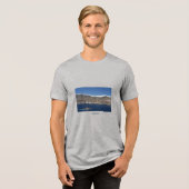 海からのサントリーニ島 トライブレンドＴシャツ (正面全面)