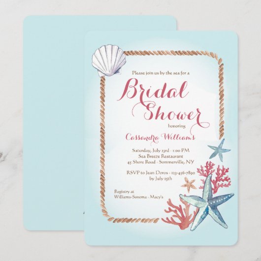 海からの宝物 招待状 (正面/裏面)