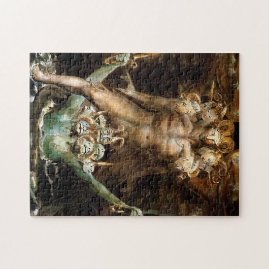 海からの素晴らしく赤いドラゴンそして獣 ジグソーパズル (横)