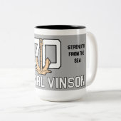 海からのUSSカールVINSON MAG CVN-70強度 ツートーンマグカップ (正面右)