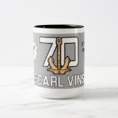 海からのUSSカールVINSON MAG CVN-70強度 ツートーンマグカップ (中央)